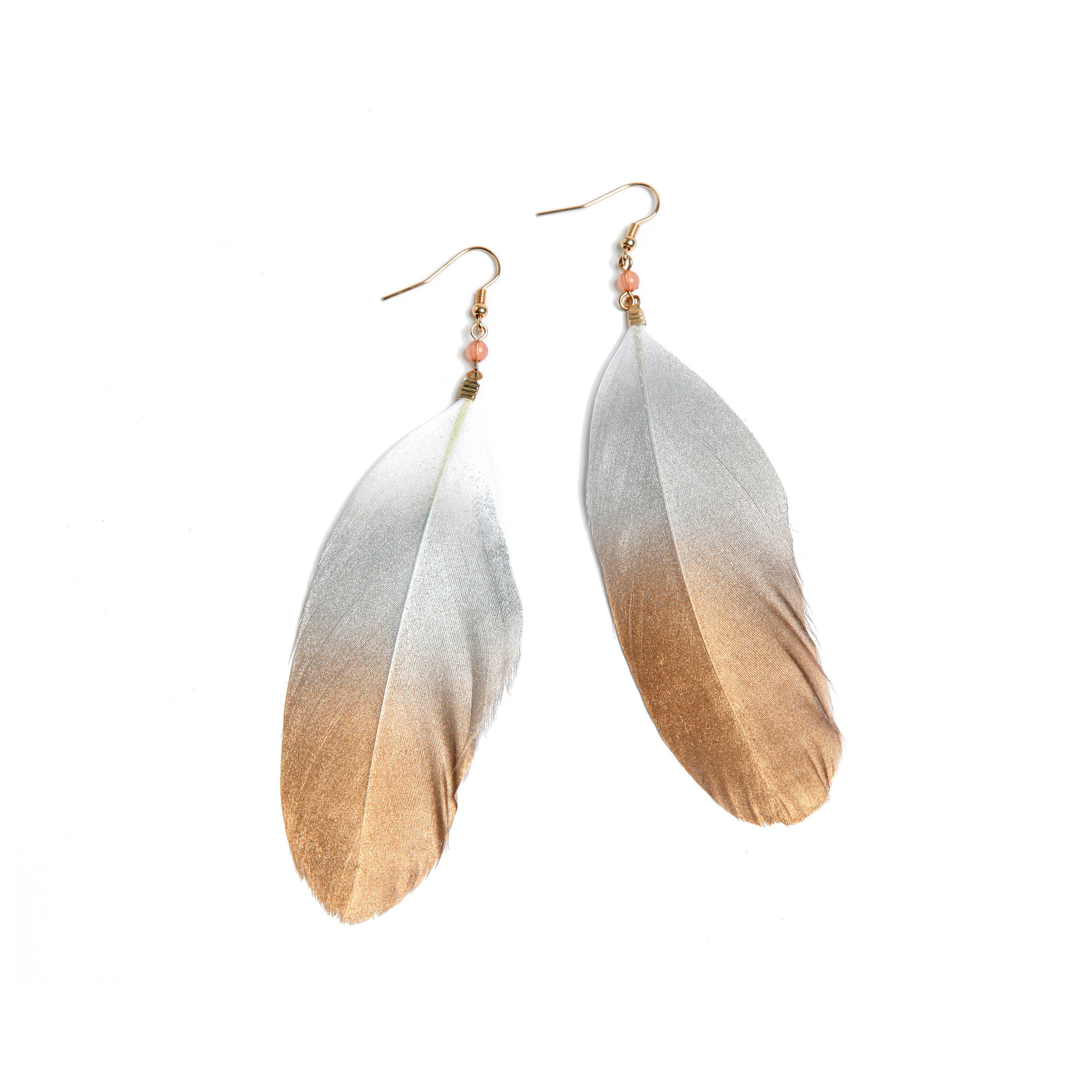 pendientes plumas